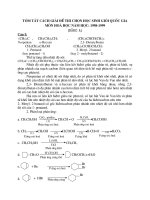 Tóm tắt cách giải đề thi HSG Quốc gia môn Hóa L12, NH: 98-99