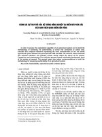 Đánh giá sự thay đổi của hệ thống nông nghiệp tại miền núi phía bắc việt nam trên quan điểm bền vững