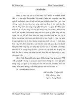 Xây dựng phần mềm quản lí kho hàng Công ty cổ phần PT& TM Goldtech.” 