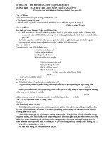 ĐỀ THI -ĐÁP ÁN VĂN 9 HK 2NĂM 08-09