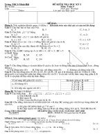 Đề kiểm tra Toán 9 (kèm theo đáp án)