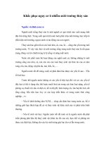 Khắc phục nguy cơ ô nhiễm môi trường thủy sản 