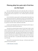 Phương pháp bảo quản một số loài hoa sau thu hoạch 