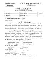 ĐỀ THI CHỌN HỌC SINH GIỎI TỈNH LỚP 9 THCS NĂM 2010-2011 MÔN TIẾNG PHÁP - SỞ GIÁO DỤC VÀ ĐÀO TẠO NGHỆ AN