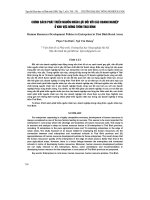 Chính sách phát triển nguồn nhân lực đối với các doanh nghiệp ở khu vực nông thôn Thái Bình