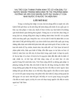 VAI TRÒ CỦA THÀNH PHẦN KINH TẾ CÓ VỐN ĐẦU TƯ NƯỚC NGOÀI TRONG NỀN KINH TẾ THỊ TRƯỜNG ĐỊNH HƯỚNG XÃ HỘI CHỦ NGHĨA DƯỚI SỰ QUẢN LÝ CỦA NHÀ NƯỚC Ở NƯỚC TA HIỆN NAY.