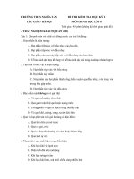 ĐỀ THI KIỂM TRA HỌC KỲ II MÔN: SINH HỌC LỚP 6 TRƯỜNG THCS NGHĨA TÂN CẦU GIẤY- HÀ NỘI