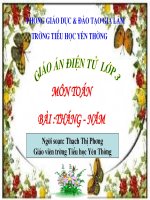 Toán lớp 3 _  Bài :Tháng -Năm