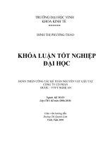 Hoàn thiện công tác kế toán nguyên vật liệu tại công ty cổ phần dược   vật tư y tế nghệ an 