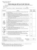 Phiếu đánh giá tiết dạy