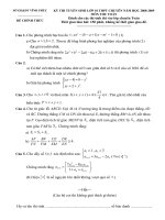 Đề thi tuyển sinh vào 10 - Vĩnh Phúc