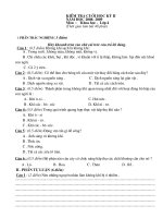 Đề thi Khoa học Lớp 4-Năm học:2008-2009