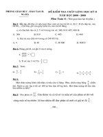 Đề Toán 4 cuối năm của PGD Hưng Hà (ngày thi 19/5/2009)