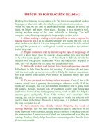 PRINCIPLES FOR TEACHING READING