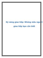 Kỹ năng giao tiếp những mẫu người khó giao tiếp bạn cần biết 