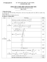 Hướng dẫn chấm toán 9 THPT Nghệ An