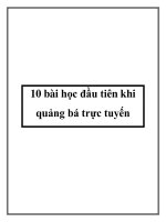 10 bài học đầu tiên khi quảng bá trực tuyến 