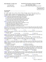 ĐỀ THI TUYỂN SINH CAO ĐẲNG NĂM 2009 Môn: HOÁ HỌC; Khối: A mã đề  351 