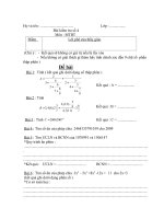 Đề thi máy tính Casio (Đề 1)