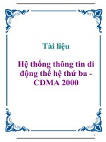 Hệ thống thông tin di động thế hệ thứ ba   CDMA 2000 