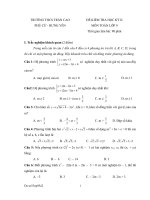 ĐỀ KIỂM TRA HỌC KỲ II MÔN TOÁN LỚP 9 TRƯỜNG THCS TRẦN CAO PHÙ CỪ - HƯNG YÊN