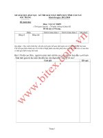 KỲ THI GIẢI TOÁN TRÊN MÁY TÍNH CẦM TAY           SÓC TRĂNG       Khoá thi ngày: 28/11/2010 Môn : VẬT LÝ THPT