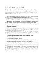 phân biệt thuế, phí và lệ phí