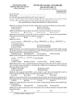 ÐÊ THI THỬ ĐẠI HỌC NĂM 2008 - 2009 MÔN THI HÓA HỌC 12
