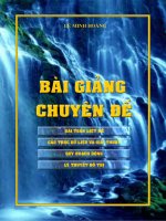 Le minh hoang bai giang cac chuyen de