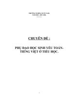 Một số biện pháp Phụ đạo HS yếu