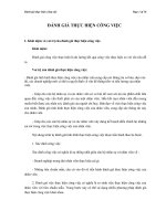 ĐÁNH GIÁ THỰC HIỆN CÔNG VIỆC 