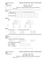 Đề thi cuối kì I (2008-2009)