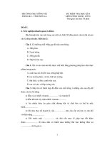 ĐỀ KIỂM TRA HỌC KÌ II MÔN CÔNG NGHỆ, LỚP 6 TRƯỜNG THCS SÔNG MÃ, SÔNG MÃ - TỈNH SƠN LA