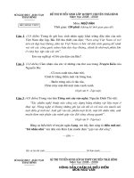 De va dap an thi chuyên Ngữ văn Thái bình 0809