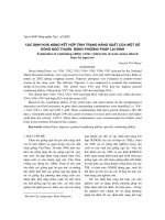 Xác định khả năng kết hợp tính trạng năng suất của một số dòng ngô thuần bằng ph-ơng pháp lai đỉnh