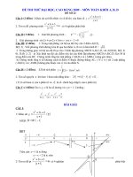 Đề và ĐA thi thử ĐH 2009 (Đề số 22)