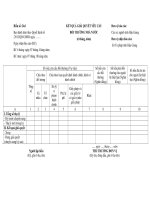 MẪU KẾT QUẢ GIẢI QUYẾT YÊU CẦU BỒI THƯỜNG NHÀ NƯỚC (6 tháng, năm)