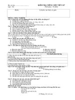 Kiểm tra Học kì 2- Môn ngữ văn 9