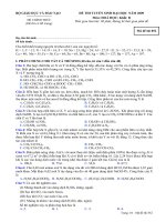 ĐỀ THI TUYỂN SINH ĐẠI HỌC, CAO ĐẲNG NĂM 2008 Môn thi: HOÁ HỌC, khối B mã đề 852 