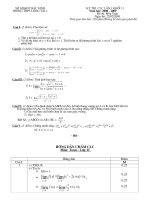 Đề thi CLC Lớp 11-HK2-THPT Lương Tài 2