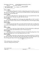 ĐỀ THI CHỌN HỌC SINH GIỎI CẤP TỈNH LỚP 12 THPT VÒNG 1 NĂM 2012 MÔN LỊCH SỬ - SỞ GIÁO DỤC VÀ ĐÀO TẠO LONG AN