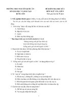 ĐỀ KIỂM TRA HỌC KỲ I MÔN NGỮ VĂN, LỚP 9 TRƯỜNG THCS NGUYỄN QUỐC ÂN - SỞ GIÁO DỤC VÀ ĐÀO TẠO HƯNG YÊN