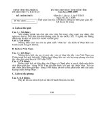 Đề thi HSG Lịch sử THCS Thanh hóa 2009