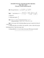 Đề số 1 kiểm tra đội tuyển