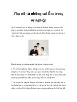 Phụ nữ và những sai lầm trong sự nghiệp 