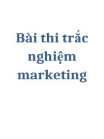 Bài thi trắc nghiệm marketing 