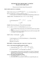 Đề và ĐA thi thử ĐH số 26