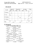 De thi Cuoi năm Anh văn  6