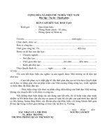  BẢN CAM KẾT SAU ĐÀO TẠO