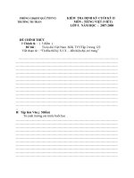 Đề Kiểm tra cuối Kỳ 2 lớp 5 môn Toán + TV